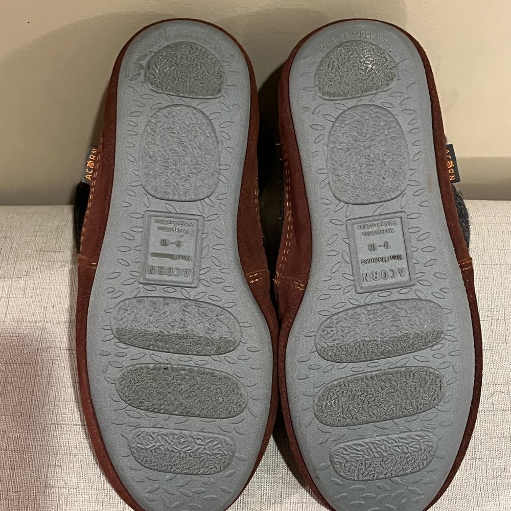 Acorn Slouch Boot Slipper In Charcoal Ragg Wool A… - image 7